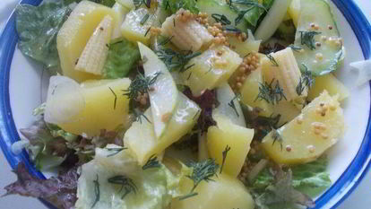 Рецепт Картофельного салата с кукурузой