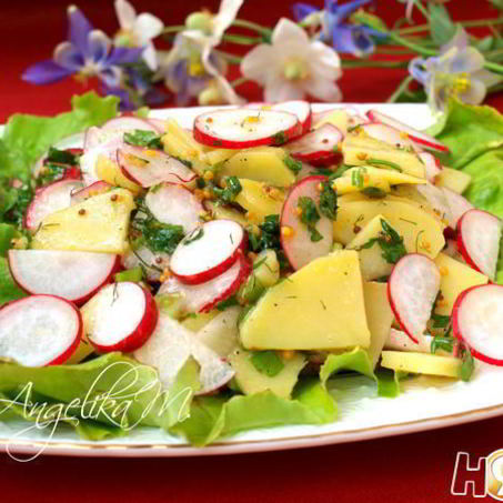 Рецепт Картофельного салата с редисом