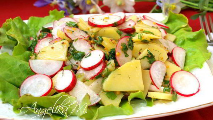 Рецепт картофельного салата с редисом