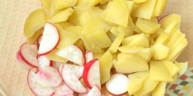 Рецепт картофельного салата с редисом