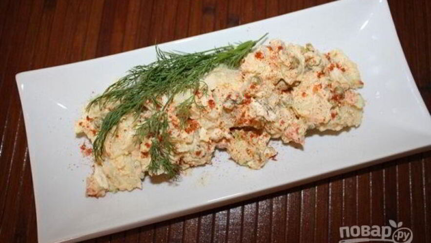 Рецепт картофельного салата с яйцом