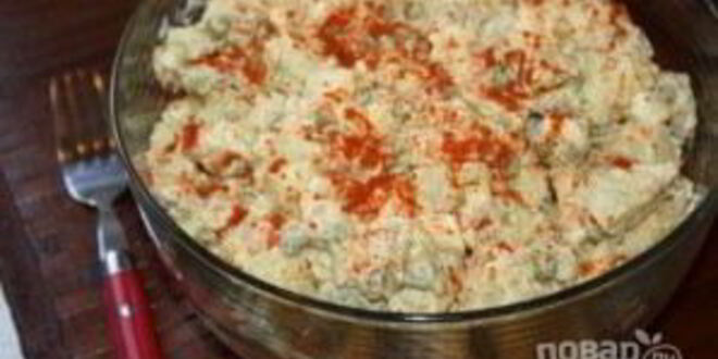 Рецепт картофельного салата с яйцом