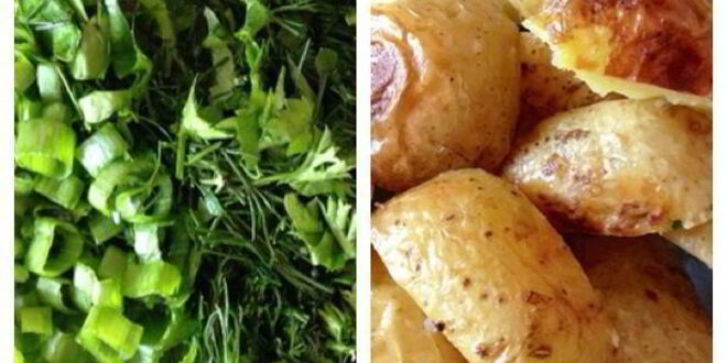 Рецепт картофельного салата с заправкой из феты