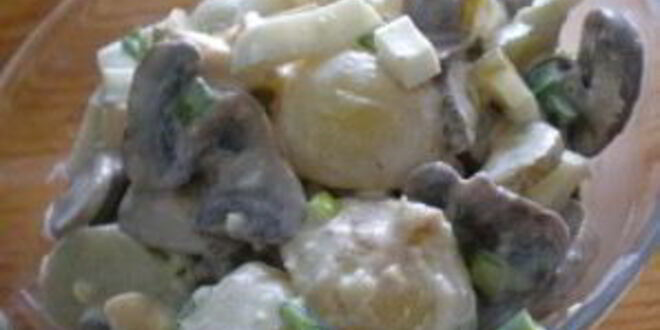 Рецепт салата картофельного с грибами