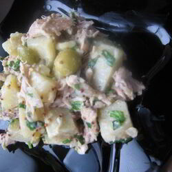 Рецепт Теплого картофельного салата с телятиной