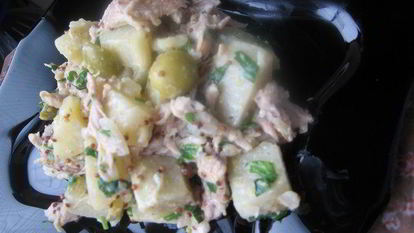 Рецепт Теплого картофельного салата с телятиной