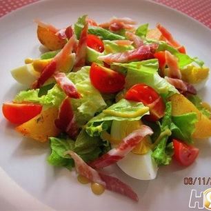Рецепт Теплого салата с картофелем Поздний завтрак