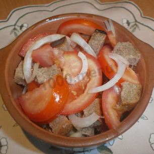 Рецепт Хлебного салата с помидорами