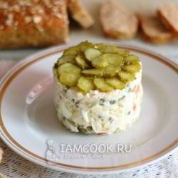 Рецепт Классического салата Оливье с курицей