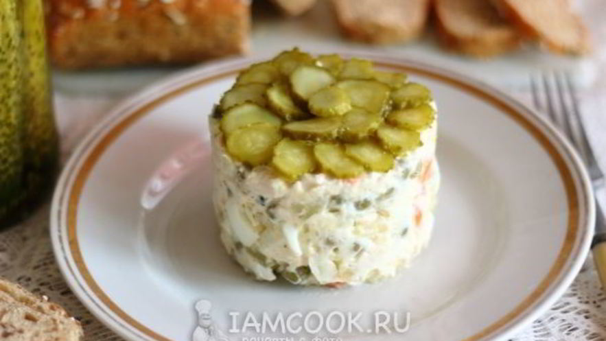 Рецепт классического салата оливье с курицей