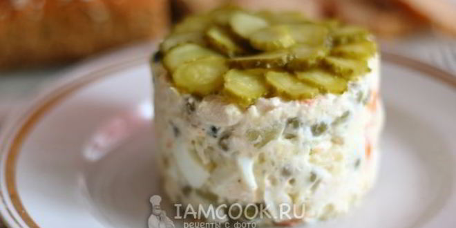 Рецепт классического салата оливье с курицей