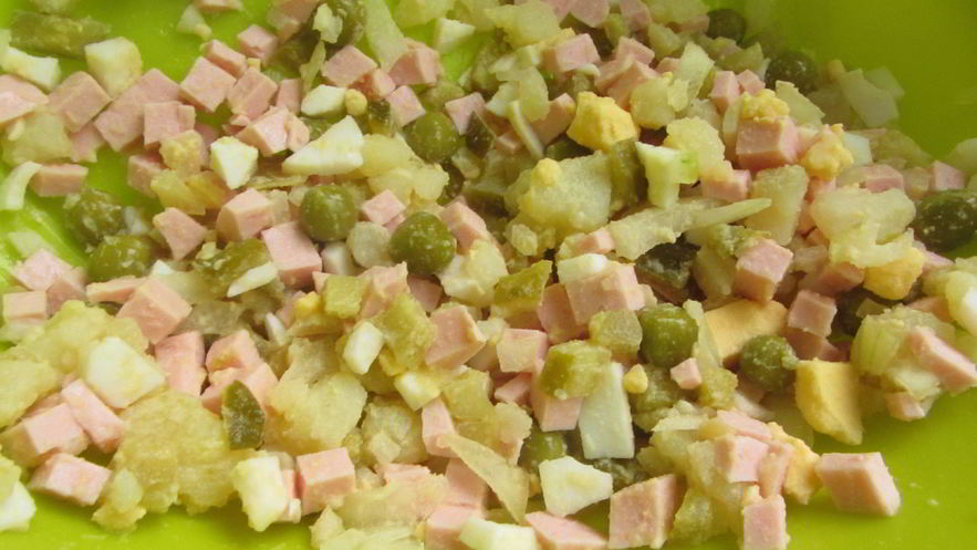 Рецепт оливье с домашним майонезом