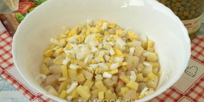 Рецепт оливье с колбасой и корейской морковью