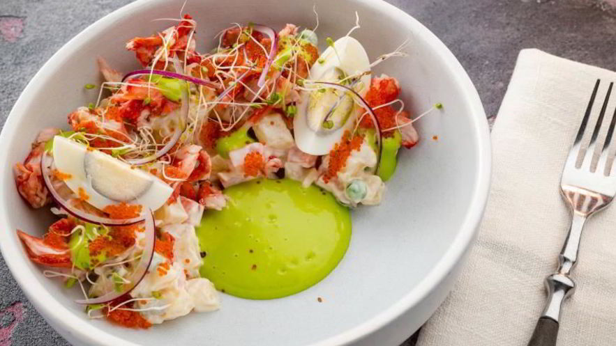 Рецепт оливье с крабом