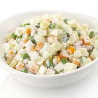 Рецепт Оливье с креветками