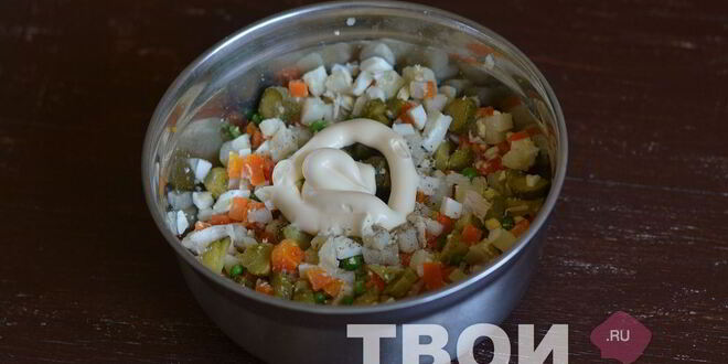 Рецепт оливье с курицей