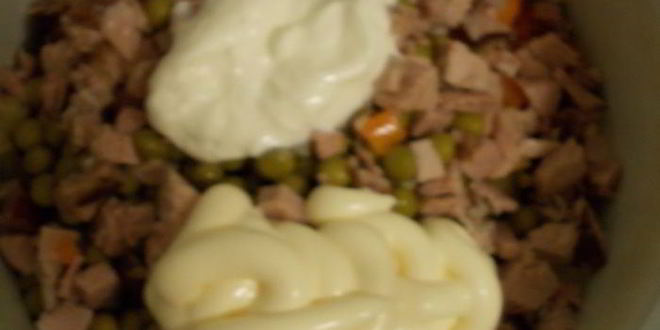 Рецепт оливье с морковью, бужениной и зеленым луком