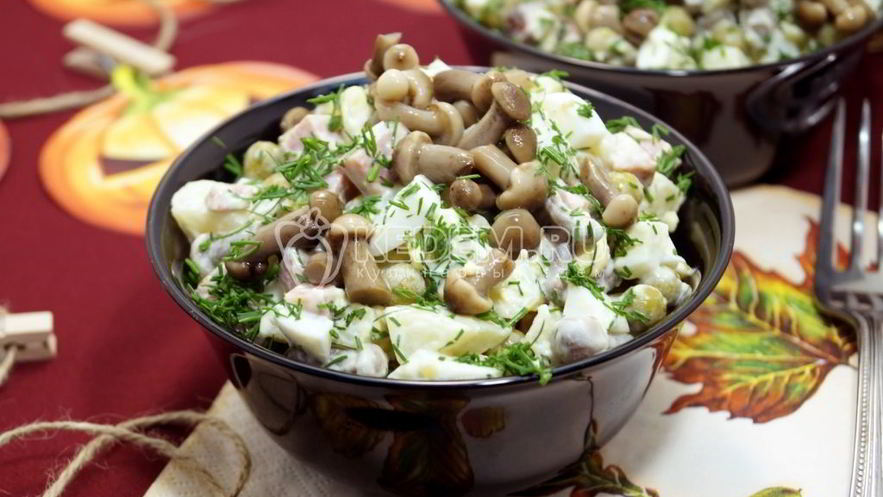 Рецепт оливье с полукопченой колбасой