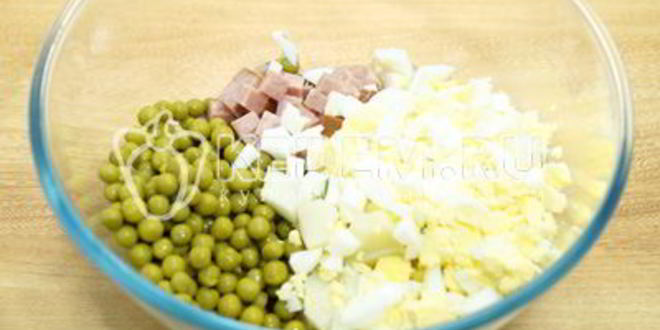 Рецепт оливье с полукопченой колбасой