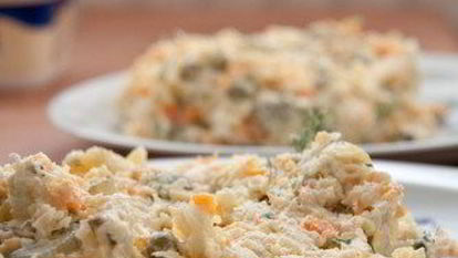 Рецепт Оливье с утиной грудкой