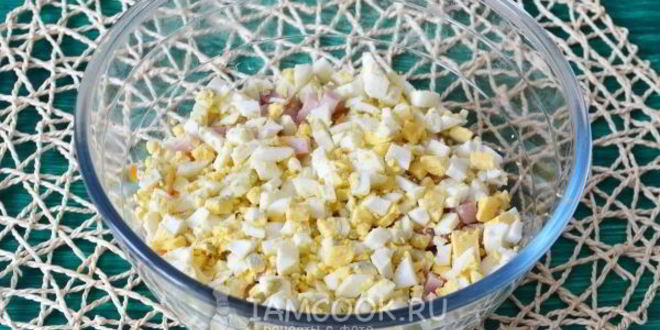 Рецепт оливье с ветчиной