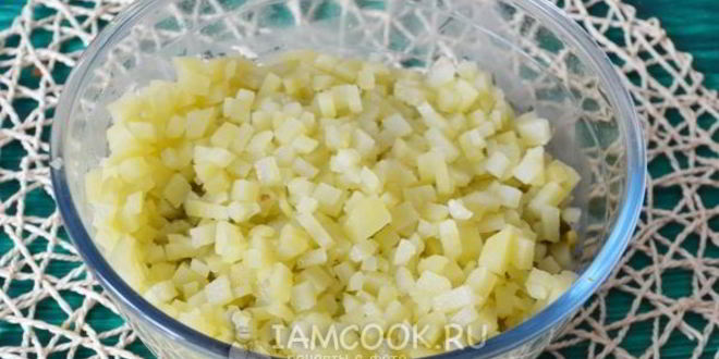 Рецепт оливье с ветчиной