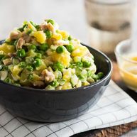 Рецепт Оливье с яблочным майонезом