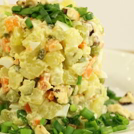 Рецепт Оливье вегетарианский