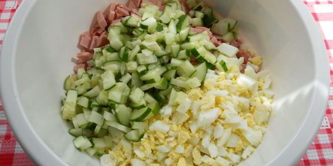 Рецепт салата летнего оливье