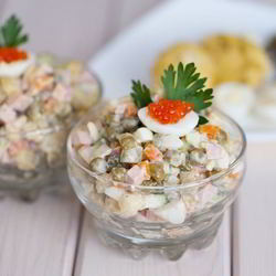 Рецепт Салата оливье без картофеля