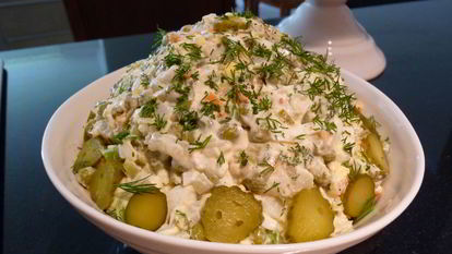 Рецепт Салата Оливье без мяса