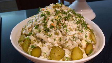 Рецепт Салата Оливье без мяса