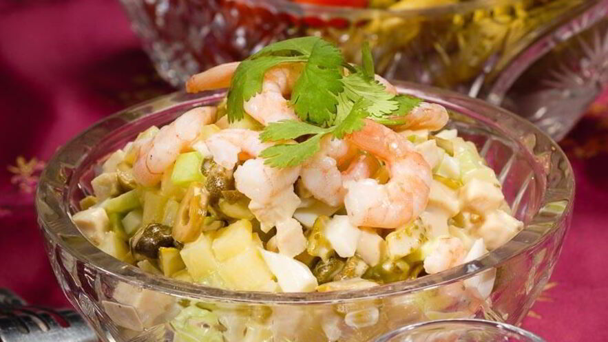 Рецепт салата оливье с острым майонезом