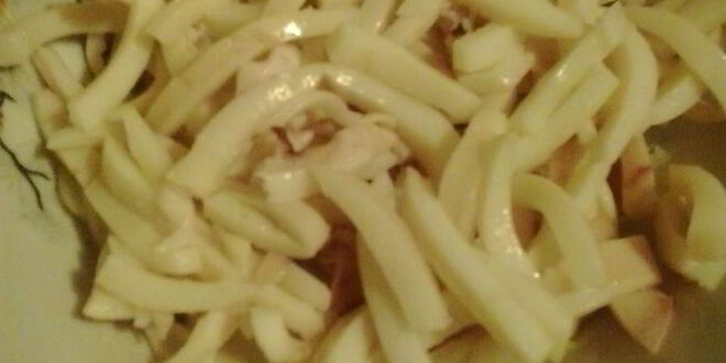 Рецепт салата оливье из кальмаров