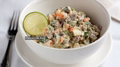 Рецепт Салата оливье по Дюкану