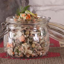 Рецепт Салата Оливье с говядиной