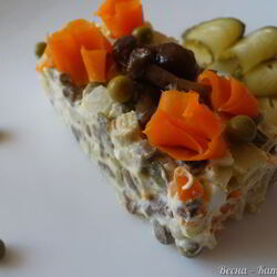 Рецепт Салата оливье с грибами