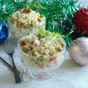 Рецепт Салата Оливье с индейкой