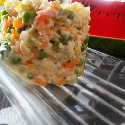 Рецепт Салата оливье с кольраби