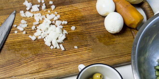 Рецепт салата оливье с креветками