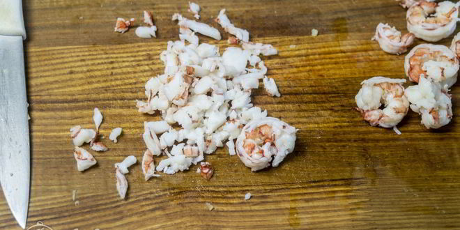 Рецепт салата оливье с креветками