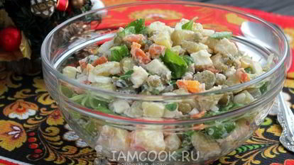 Рецепт Салата Оливье вегетарианский