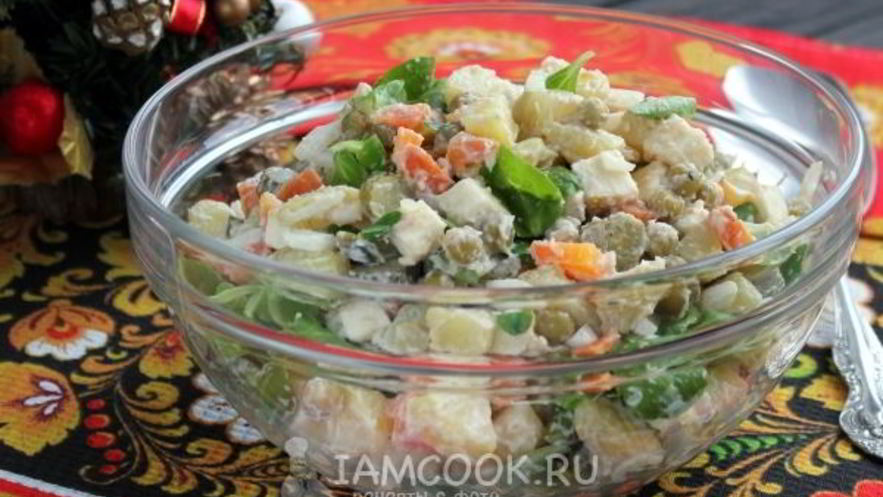 Рецепт салата оливье вегетарианский