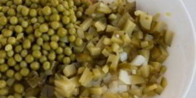 Рецепт вегетарианского салата оливье