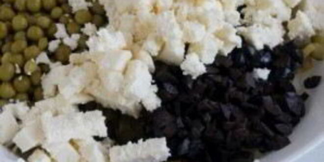 Рецепт вегетарианского салата оливье