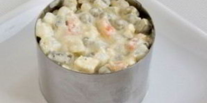 Рецепт вегетарианского салата оливье