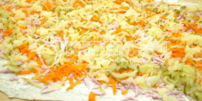 Рецепт закуски оливье-рулет