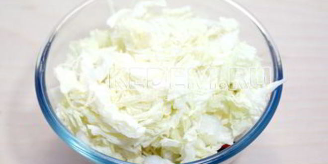 Рецепт овощного салата с пекинской капустой