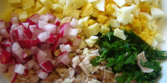 Рецепт салата фиалка