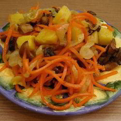 Рецепт Салата из корейской моркови с грибами